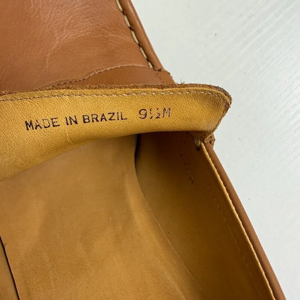Michael Kors Brown Leather Wedge Loafers